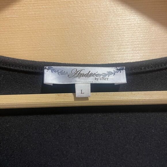 Andree by Unit Black Fit and Flare Pockets Long Sleeve Skater Dress Large - Picture 2 of 6